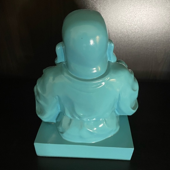 Smiling Teal Buddha by Three Hands Corp - Picture 4 of 6